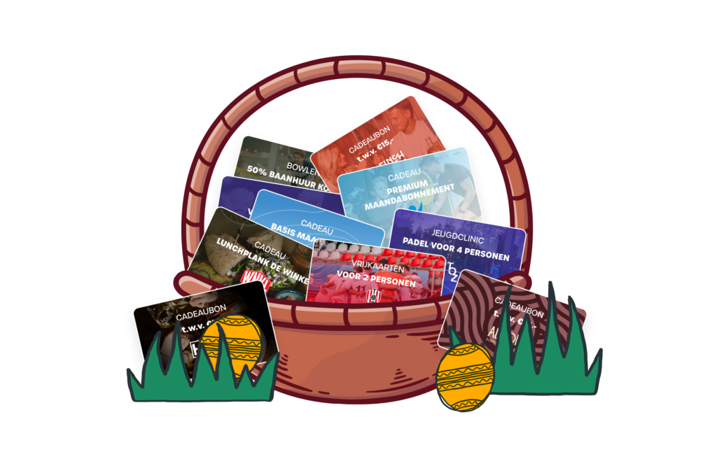 Mand met MoveOss Egg-Hunt prijzen